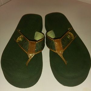 Michael Kors brown Logo flip flops 6